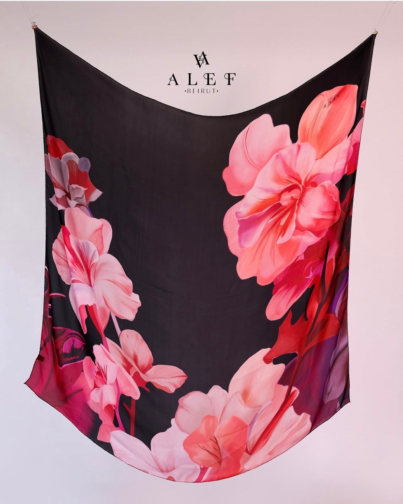 Écharpe en soie pure Rahaf