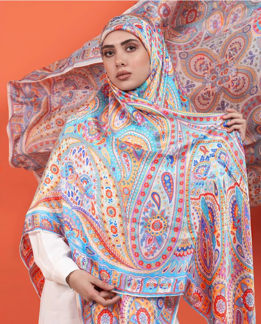 Cashmere Silk-satin echarpe