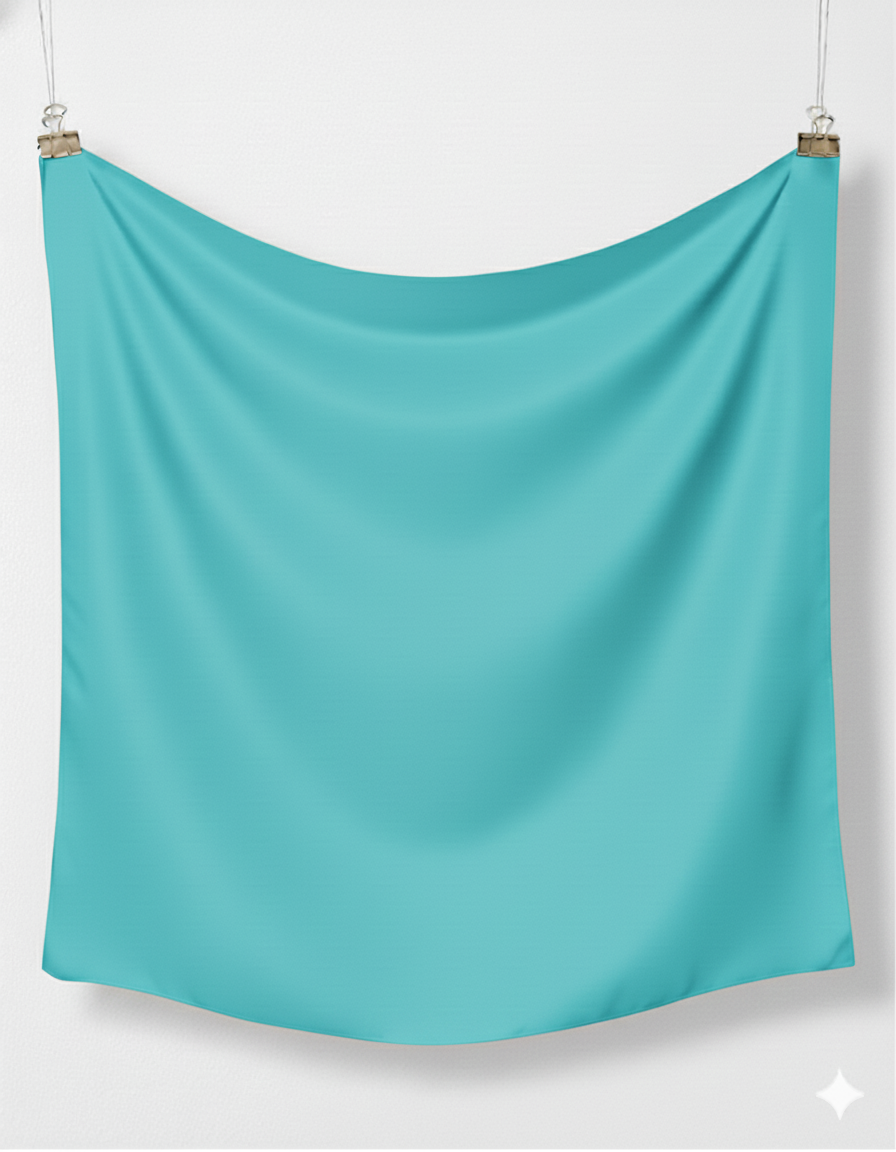 Écharpe en soie pure unie